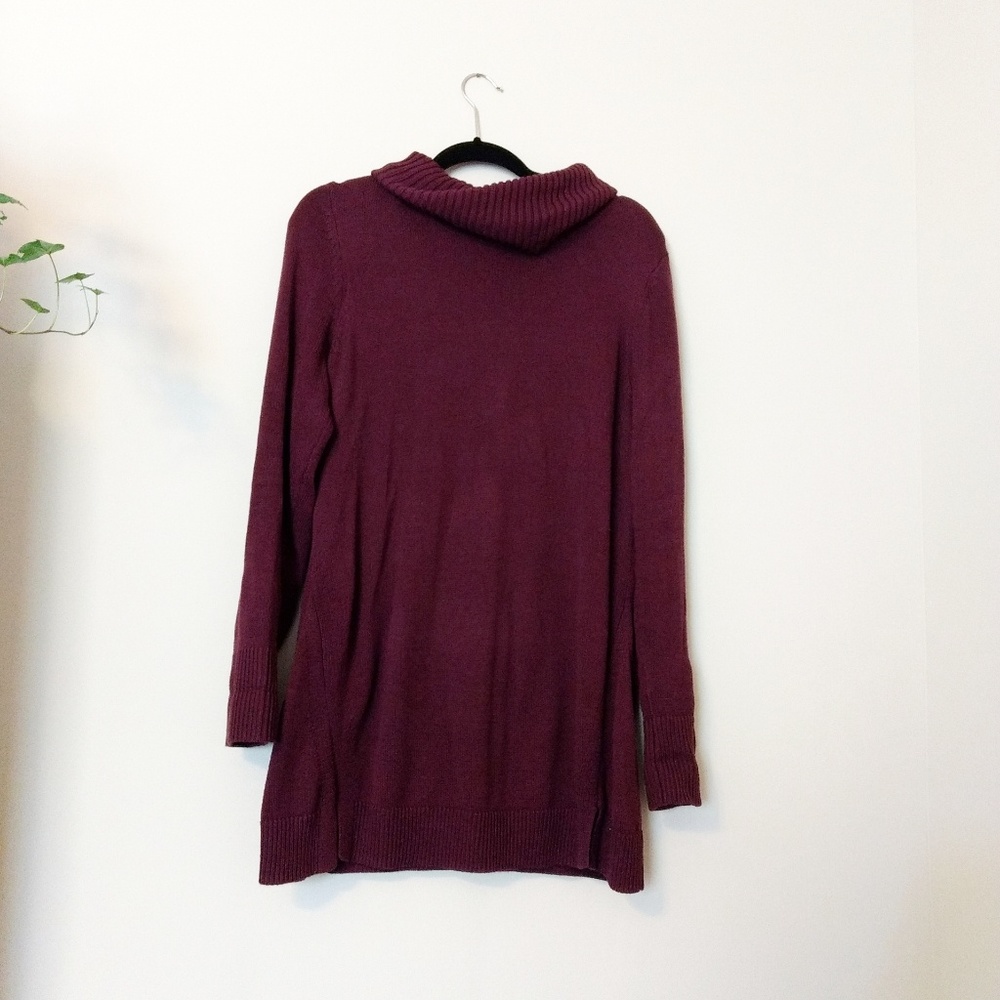 H by Halston Long Burgundy Sweater